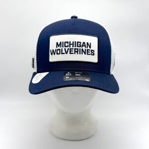 Jordan University Michigan Wolverines Trucker Snapback Hat Team Issue NWT UM M/L